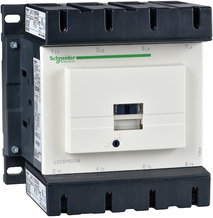 Schneider Electric LC1D115004P7 КОНТАКТОР D 4Р (4 НО),AC1 200 A,230V 50/60 ГЦ,ЗАЖИМ ПОД ВИНТ