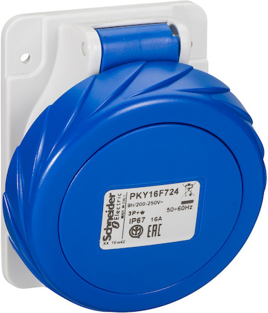 Schneider Electric PKY16F724 КАБ РОЗ БСТР УГЛ 16А 3P-E 200-250 IP67