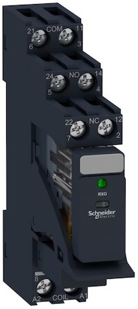 Schneider Electric RXG23BDPV КОМПЛ.:РЕЛЕ,КОЛ.,2С/О,=24В,5А, С ДИОД.