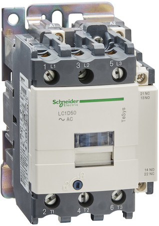 Schneider Electric LC1D50B7 КОНТАКТОР.3Р,50A,НО+НЗ,24V50ГЦ.