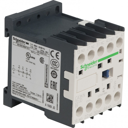 Schneider Electric CA3KN22JD ПРОМЕЖУТОЧНОЕ РЕЛЕ 2НО+2НЗ, ЦЕПЬ УПРАВЛЕНИЯ 12В ПОСТОЯННОГО ТОКА