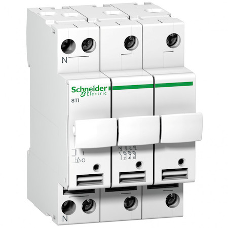 Schneider Electric A9N15657 РАЗЪЕД-ЛЬ ПРЕДОХРАНИТЕЛЬ STI 3П+Н 8,5X31,5 400В