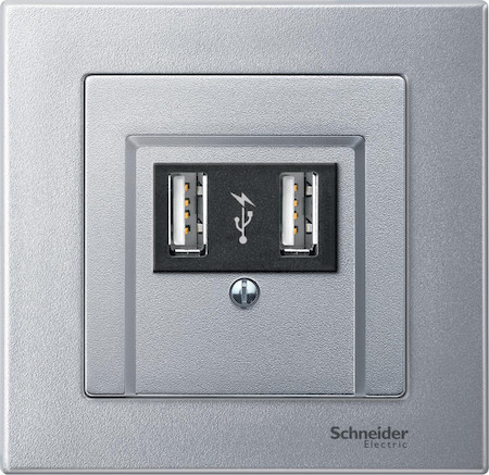 Schneider Electric MTN297960 MERTEN ЦЕНТР. НАКЛАДКА для мех-ма TAE/Audio поле для надписи, АЛЮМИНИЙ, SM