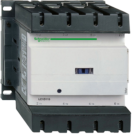 Schneider Electric LC1D115004F7 КОНТАКТОР D 4Р (4 НО), AC1 200 A, 110V 50/60 ГЦ, ЗАЖИМ ПОД ВИНТ