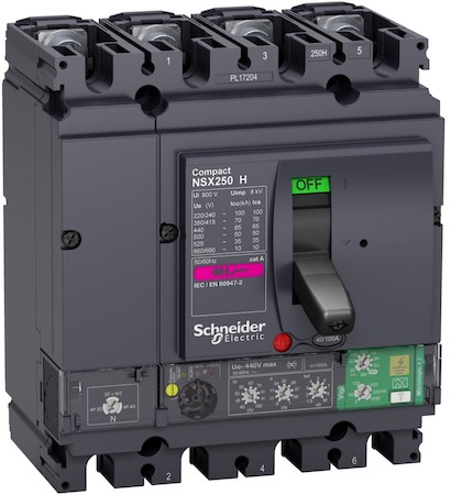 Schneider Electric LV433870 4П АВТОМ.ВЫКЛ. NSX250 70kA MICROLOGIC 4.2 100