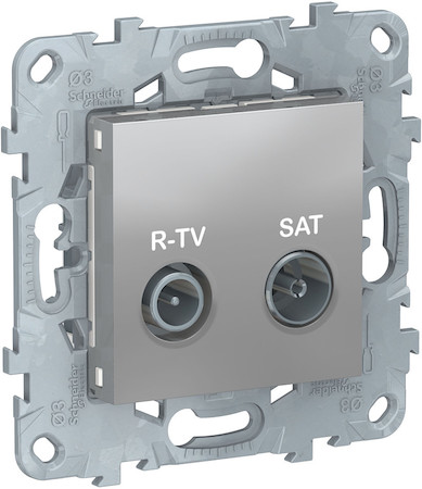 Schneider Electric NU545530 UNICA NEW розетка R-TV/SAT, оконечная, алюминий