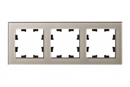 Schneider Electric ATN320503 ATLASDESIGN NATURE 3-постовая РАМКА, ОРГАНИЧЕСКОЕ СТЕКЛО ШАМПАНЬ