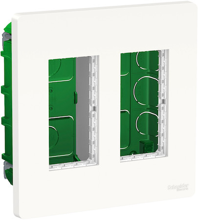 Schneider Electric NU172418 UNICA SYSTEM+ БЛОК скрытой установки 2х2 белый