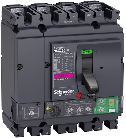 Schneider Electric LV433871 4П АВТОМ.ВЫКЛ. NSX250 70kA MICROLOGIC 4.2 160