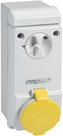 Schneider Electric 83028 РОЗ UNIKA Б/ЗАЩ 16A 2P-E 100-130 IP44