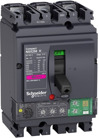 Schneider Electric LV433863 3П АВТОМ.ВЫКЛ. NSX250 70kA MICROLOGIC 4.2 160