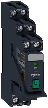 Schneider Electric RXG22BDPV КОМПЛ.:РЕЛЕ,КОЛ.,2С/О,=24В,5А, С ДИОД.