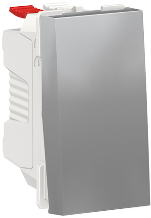 Schneider Electric NU310330 UNICA MODULAR переключатель 1-клавишный, сх. 6, 10 AX, 250 В, 1 модуль, алюминий