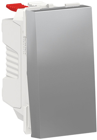 Schneider Electric NU310130 UNICA MODULAR выключатель 1-клавишный, сх. 1, 10 AX, 250 В, 1 модуль, алюминий