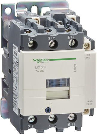 Schneider Electric LC1D50F7 КОНТАКТОР.3Р,50A,НО+НЗ,110V50ГЦ.