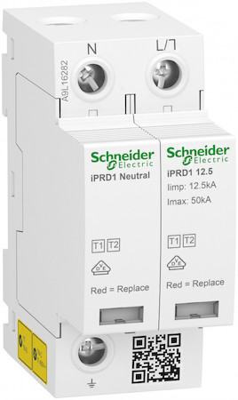 Schneider Electric A9L16282 УЗИП iPRD1 12.5r 1P+N 50kA КЛАСС 1+2 с картриджем