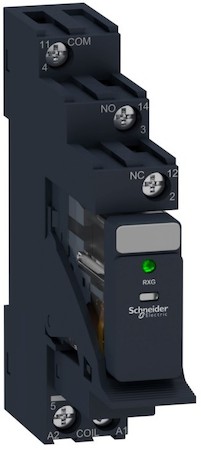 Schneider Electric RXG13BDPV КОМП.:РЕЛЕ,КОЛ.,СКОБА,МАРК,ДИОД,10А,=24В