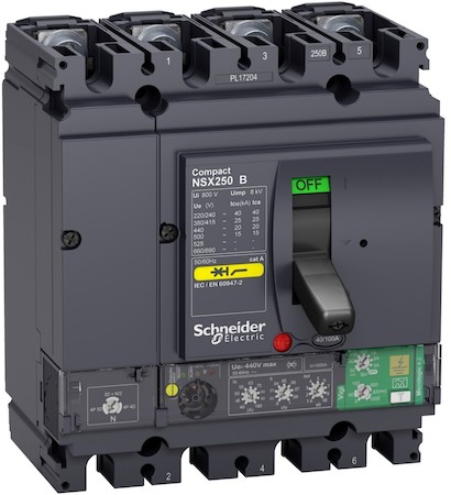 Schneider Electric LV433822 4П АВТОМ.ВЫКЛ. NSX250 25kA MICROLOGIC 4.2 100