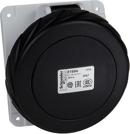 Schneider Electric PKY32F745 ПАНЕЛЬНАЯ РОЗЕТКА УГЛ БСТР 32А 3P-N-E 480-500 IP67