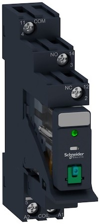 Schneider Electric RXG12BDPV КОМП.:РЕЛЕ,КОЛ.,СКОБА,МАРК,ДИОД,10А,=24В