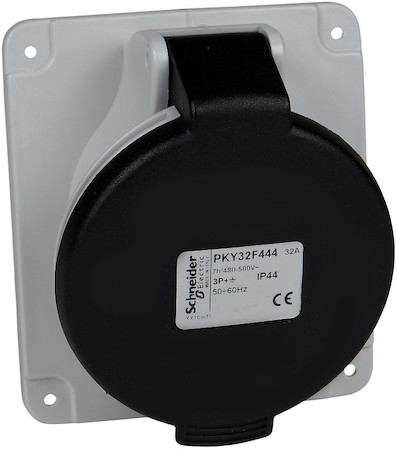 Schneider Electric PKY16F444 КАБ РОЗ БСТР УГЛ 16А 3P-E 480-500 IP44