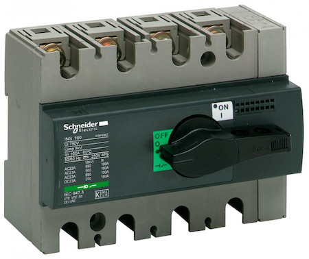 Schneider Electric 28911 ВЫКЛЮЧАТЕЛЬ-РАЗЪЕДИНИТЕЛЬ INS125 4P