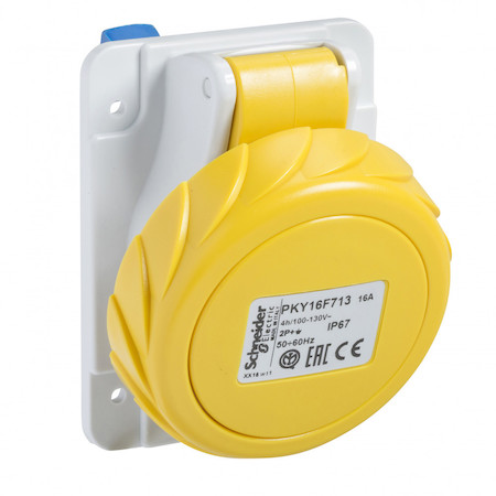 Schneider Electric PKY16F713 КАБ РОЗ БСТР УГЛ 16А 2P-E 100-130 IP67