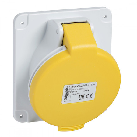 Schneider Electric PKY16F413 КАБ РОЗ БСТР УГЛ 16А 2P-E 100-130 IP44