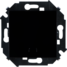 1591104-032 Simon 15 Чёрный Выключатель 1-кл с подсветкой, 16А, 250В, винт.заж.