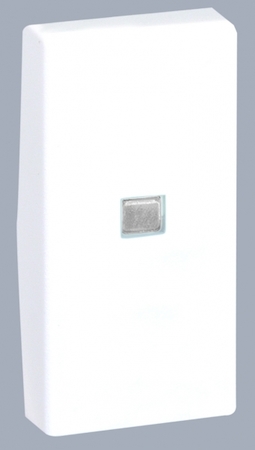 Simon K113-9 Клавиша узкая с индикатором для выключателя К304, 22,5х45мм белый