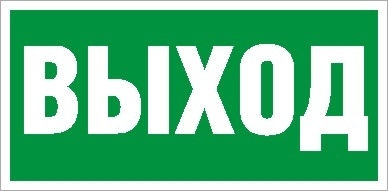 Световые технологии Наклейка "ВЫХОД" ПЭУ 010 (240х125) РС-M (уп.2шт) 2502000050