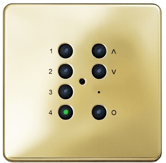 Световые технологии 4911004380 7-кнопочный модуль 125201, полированная латунь