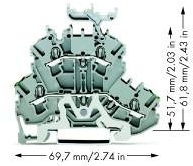 Wago 2002-2257 2-уровневые клеммы