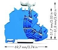 Wago 2002-2234/099-000 TOPJOB S 2S-KL. N/N 2,5QMM BLAU