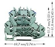 Wago 2002-2203 2-уровневые клеммы