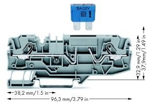 Wago 2006-1681/1000-429 Клемма 2-провод. для авт.предохр.,