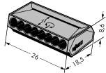 Wago 273-108 8-проводная клемма; серый; 0,75-1,5