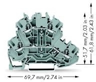 Wago 2002-2211/1000-410 С центральной маркировкой