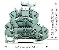 Wago 2002-2233 2-уровневые клеммы