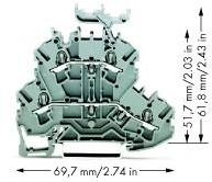 Wago 2002-2231 2-уровневые клеммы