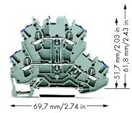 Wago 2002-2208 2-уровневые клеммы