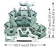 Wago 2002-2247 2-уровневые клеммы