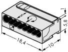 Wago 243-308 Клемма МИКРО;8-проводная;светло-серы