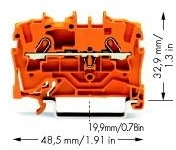 Wago 2001-1202 2-проводная проходная клемма