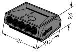 Wago 273-105 5-проводная клемма; темно-серый; 1,0