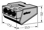 Wago 273-403 3-проводная клемма; серый; 1,0-4,0