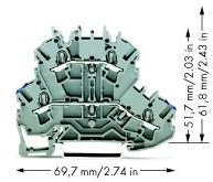 Wago 2002-2202 2-уровневые клеммы