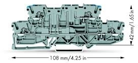 Wago 2002-2963 4L-DSK-DTr Klemme. unten Basis, Bedr