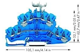 Wago 2002-2434 TOPJOB S 4L-DSK-KL. 2,5QMM BLAU