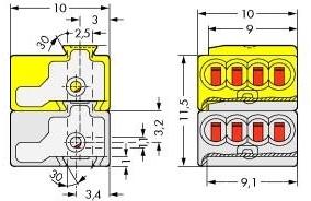 Wago 243-212 микросоединитель